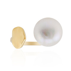 White Freshwater Pearl Silver Ring