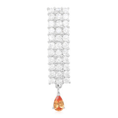 Padparadscha Sapphire Silver Pendant