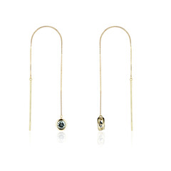 9K Brazilian Aquamarine Gold Earrings (CUSTODANA)