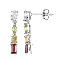 Rose Quartz Silver Earrings