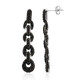 Black Spinel Silver Earrings