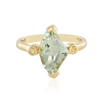 14K Green Amethyst Gold Ring (SUHANA)