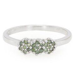 Fancy Diamond Silver Ring