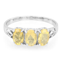 Fire Opal Silver Ring