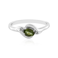 Moldavite Silver Ring