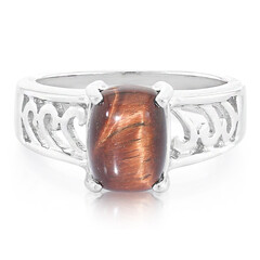 Red Tiger´s Eye Silver Ring