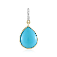 9K Sleeping Beauty Turquoise Gold Pendant