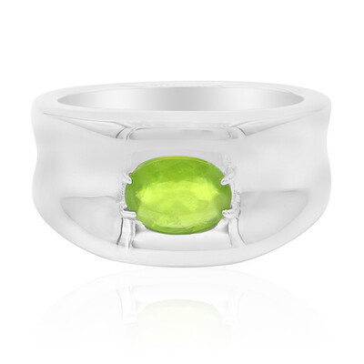 Brazilian Green Opal Silver Ring
