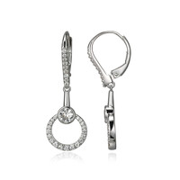 Zircon Silver Earrings (Adela Silber)