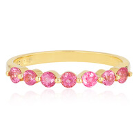 Pink Tourmaline Silver Ring