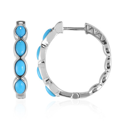 Sleeping Beauty Turquoise Silver Earrings