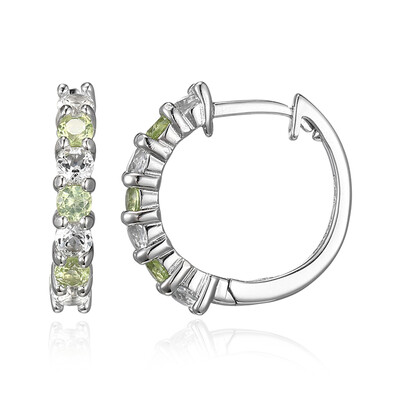 White Topaz Silver Earrings