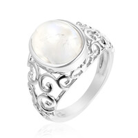 Tanzanian Rainbow Moonstone Silver Ring