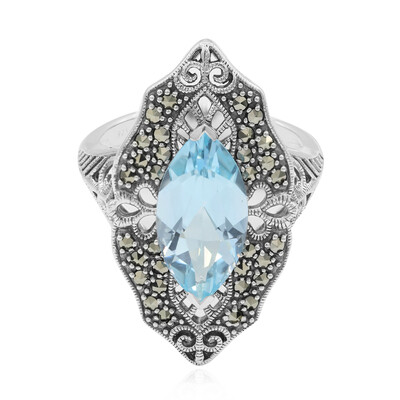Sky Blue Topaz Silver Ring