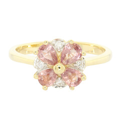 18K Unheated Padparadscha Sapphire Gold Ring (AMAYANI)