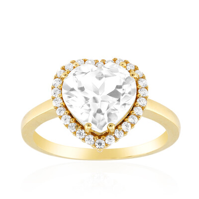 White Topaz Silver Ring