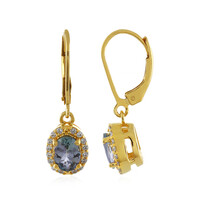 Unheated Tanzanite Silver Earrings