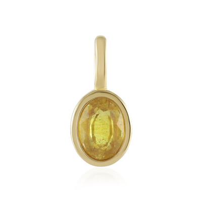 Madagascar Yellow Sapphire Silver Pendant