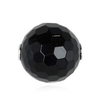 Black Onyx Silver Charm