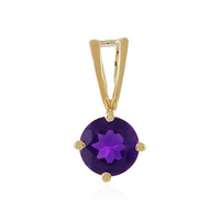 9K Zambian Amethyst Gold Pendant