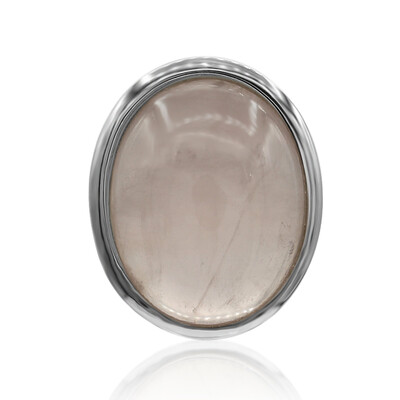 Rose Quartz Silver Pendant (MONOSONO COLLECTION)