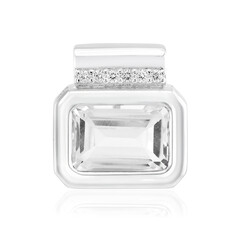White Topaz Silver Pendant