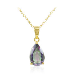 Green Mystic Quartz Silver Necklace