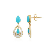 Sleeping Beauty Turquoise Silver Earrings