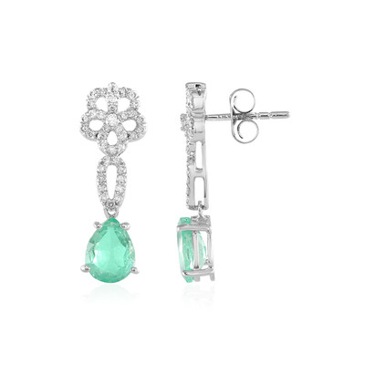 14K Colombian Emerald Gold Earrings (AMAYANI)
