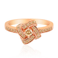 9K SI1 Argyle Rose De France Diamond Gold Ring