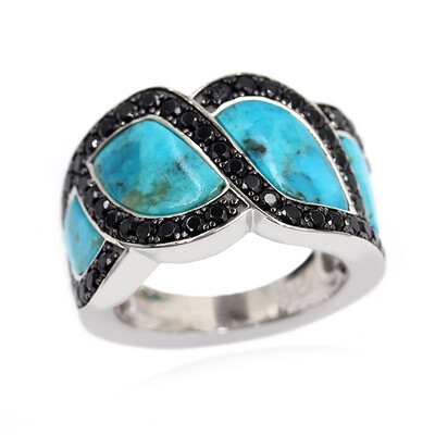 Kingman Blue Mojave Turquoise Silver Ring (Faszination Türkis)