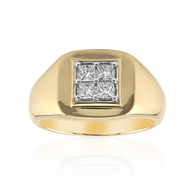 14K IF (D) Diamond Gold Ring (Annette)
