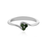 I4 Green Diamond Silver Ring