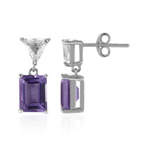 Amethyst Silver Earrings