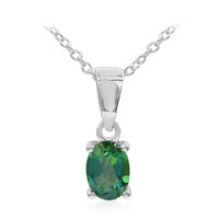 Butterfly Green Topaz Silver Necklace