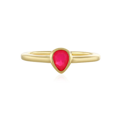 Pink Ethiopian Opal Silver Ring
