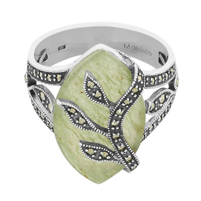 Aventurine Silver Ring (M de Luca)