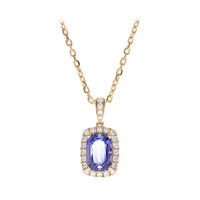 18K AAA Tanzanite Gold Necklace (CIRARI)