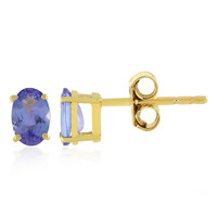 9K AAA Tanzanite Gold Earrings