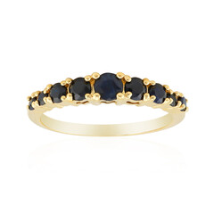 Black Sapphire Silver Ring