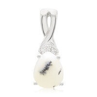 Dendritic Agate Silver Pendant
