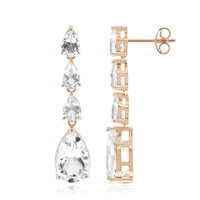 White Topaz Silver Earrings
