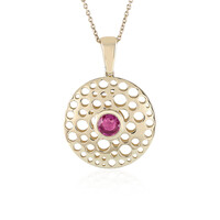 9K Madagascar Pink Sapphire Gold Necklace (Ornaments by de Melo)