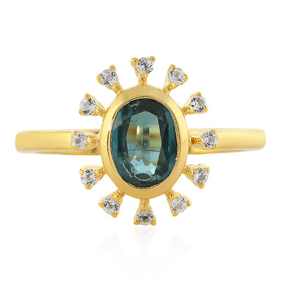 Teal Kyanite Silver Ring