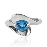 Swiss Blue Topaz Silver Ring