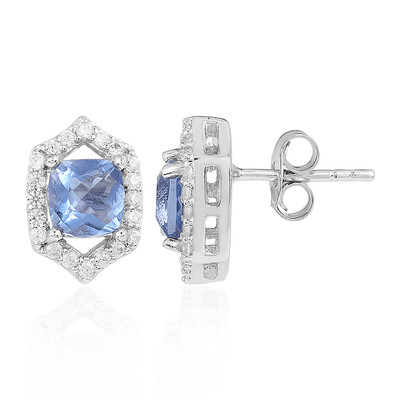 Colour Change Fluorite Silver Earrings
