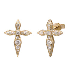 14K I1 (H) Diamond Gold Earrings (CIRARI)