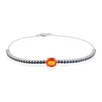 9K Ban Ka Cha Orange Sapphire Gold Bracelet