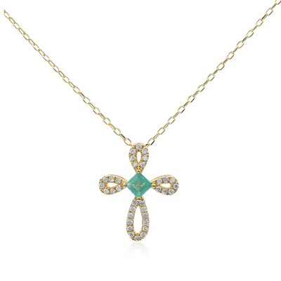 14K AAA Zambian Emerald Gold Necklace (CIRARI)