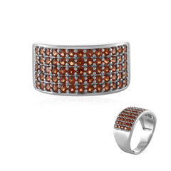 Mozambique Garnet Silver Ring